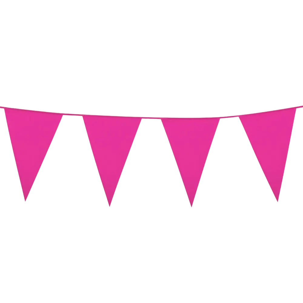 Pink pennant garland - Décoration Birthday Girl Baby Shower