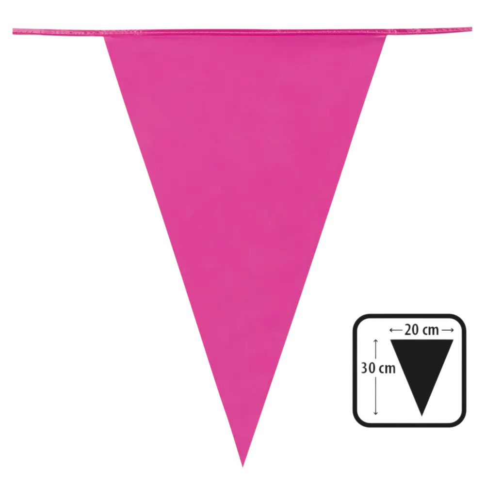 Pink pennant garland - Décoration Birthday Girl Baby Shower