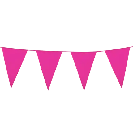 Pink pennant garland - Décoration Birthday Girl Baby Shower