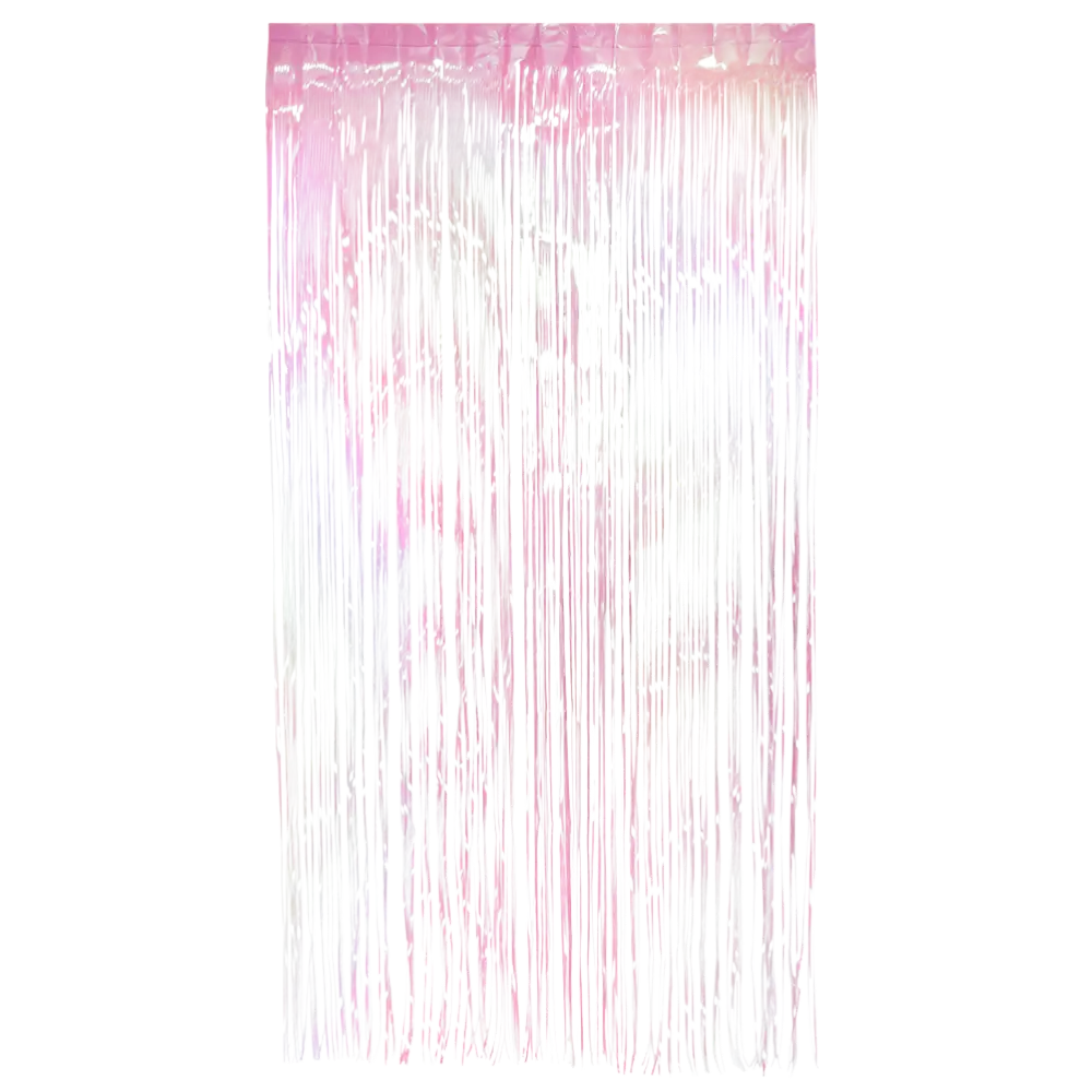 White Iridescent Fringed Curtain - Wall Decoration Birthday Wedding Party