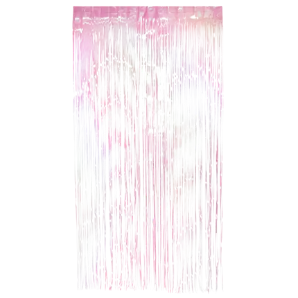 White Iridescent Fringed Curtain - Wall Decoration Birthday Wedding Party