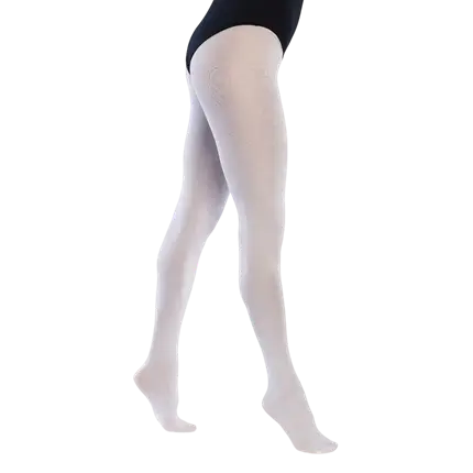 Women's Opaque White Tights - Carnival Dance Disguise Accessory