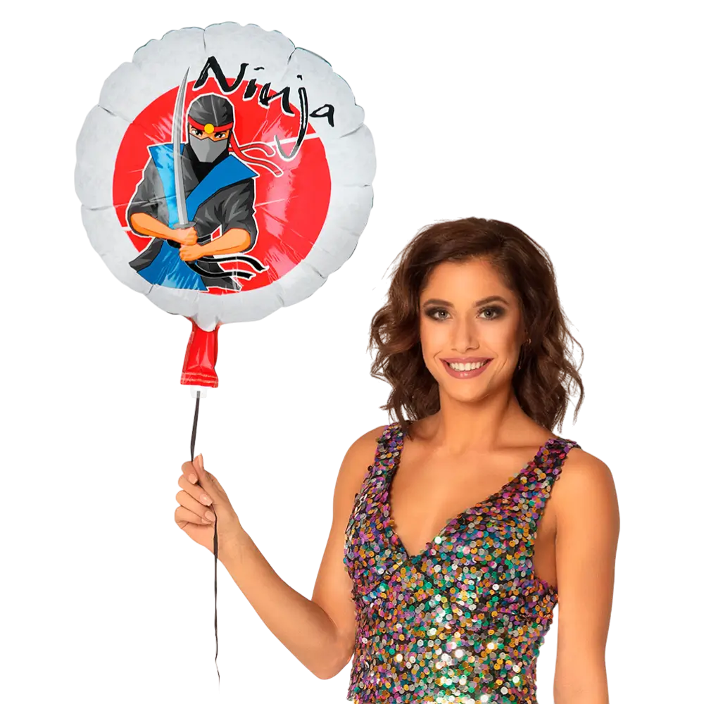 Aluminium Ninja Balloon - Boy's Ninja themed birthday decoration