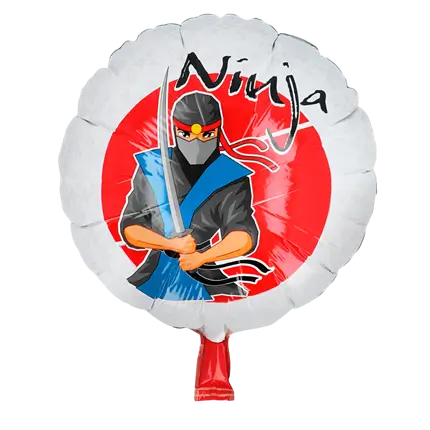 Aluminium Ninja Balloon - Boy's Ninja themed birthday decoration