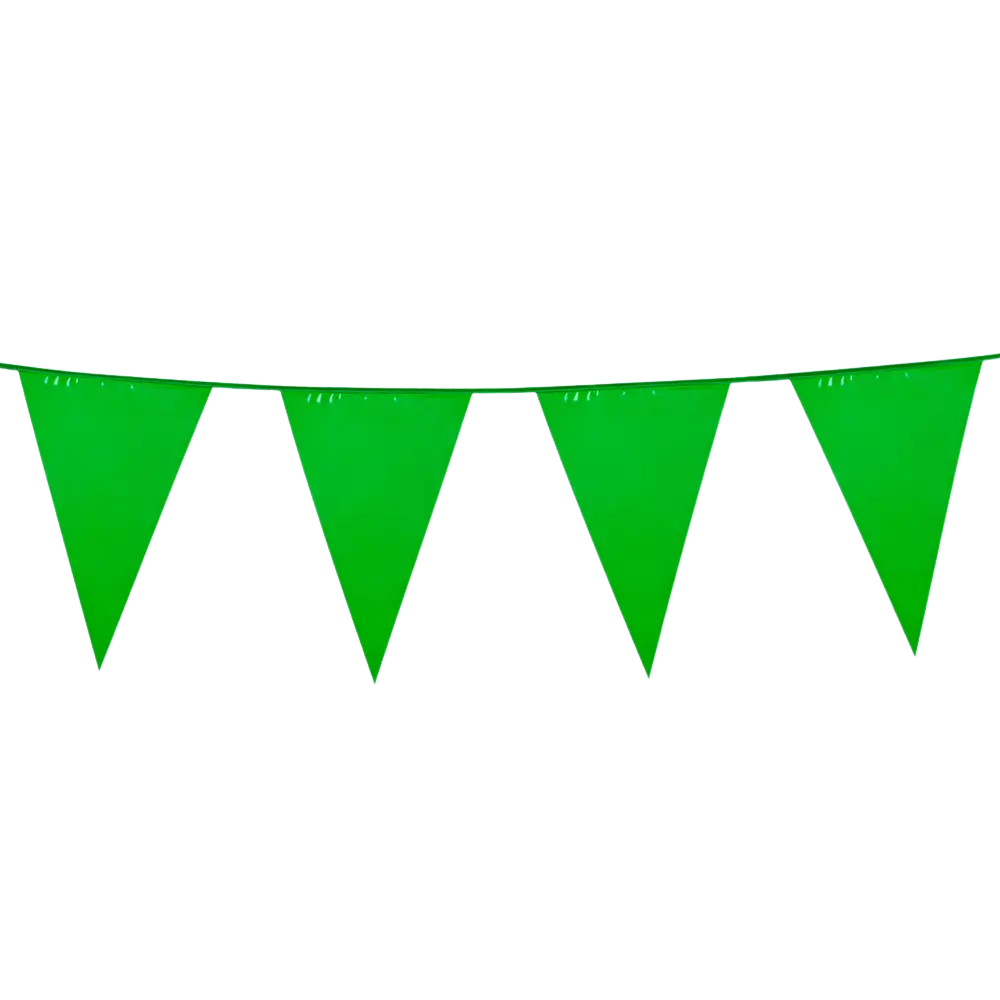 Green pennant garland - Nature Jungle birthday decoration