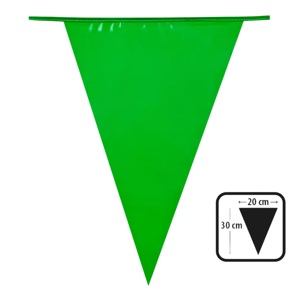 Green pennant garland - Nature Jungle birthday decoration
