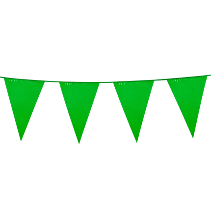 Green pennant garland - Nature Jungle birthday decoration