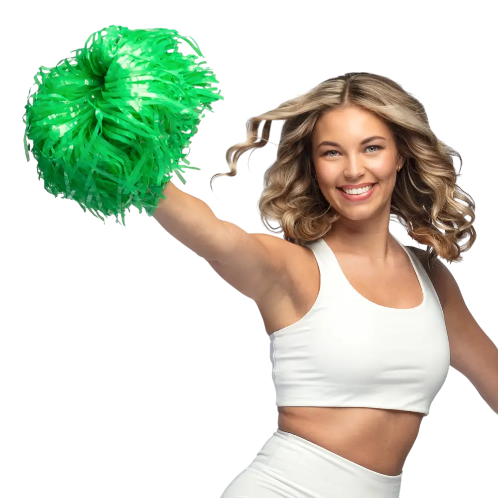 Pom Pom Vert - Cheerleader accessories EVJF
