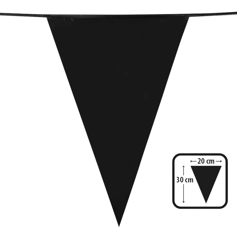 Black Pennant Garland – Chic Party Decorations