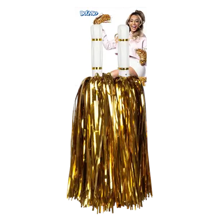 Gold Metallic Pom Poms - Bright Party Accessories