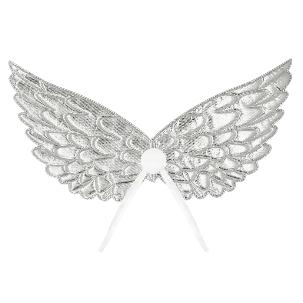 Silver Angel Wings - Women's Halloween Carnival Party Angel Disguise