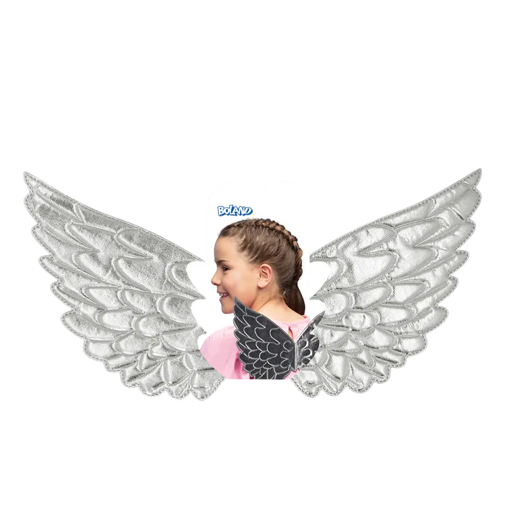 Silver Angel Wings - Women's Halloween Carnival Party Angel Disguise