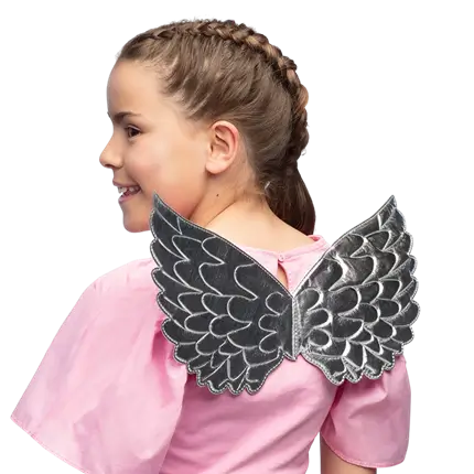 Silver Angel Wings - Women's Halloween Carnival Party Angel Disguise