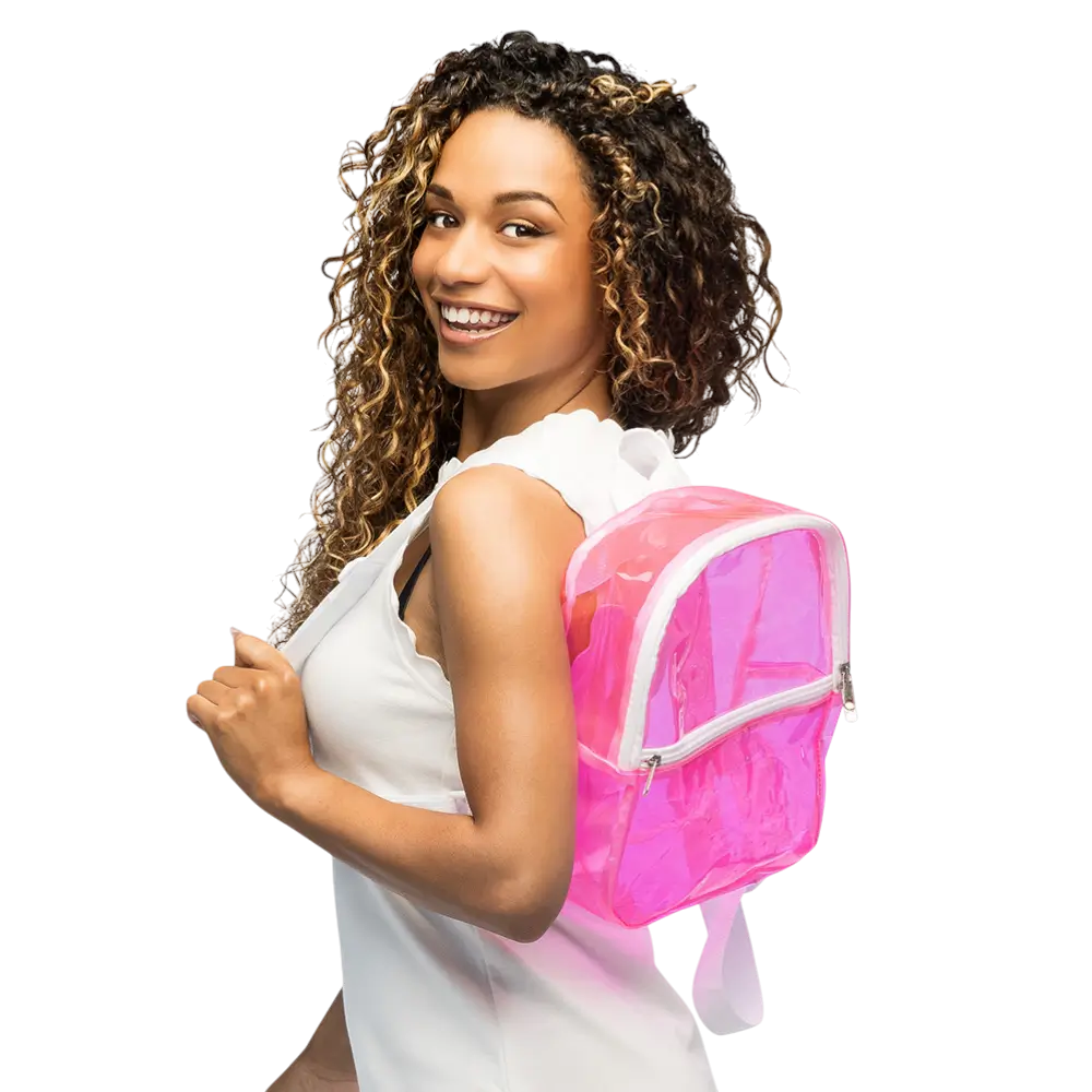 Fluo Pink Backpack - Fluo Party Festival Accessory