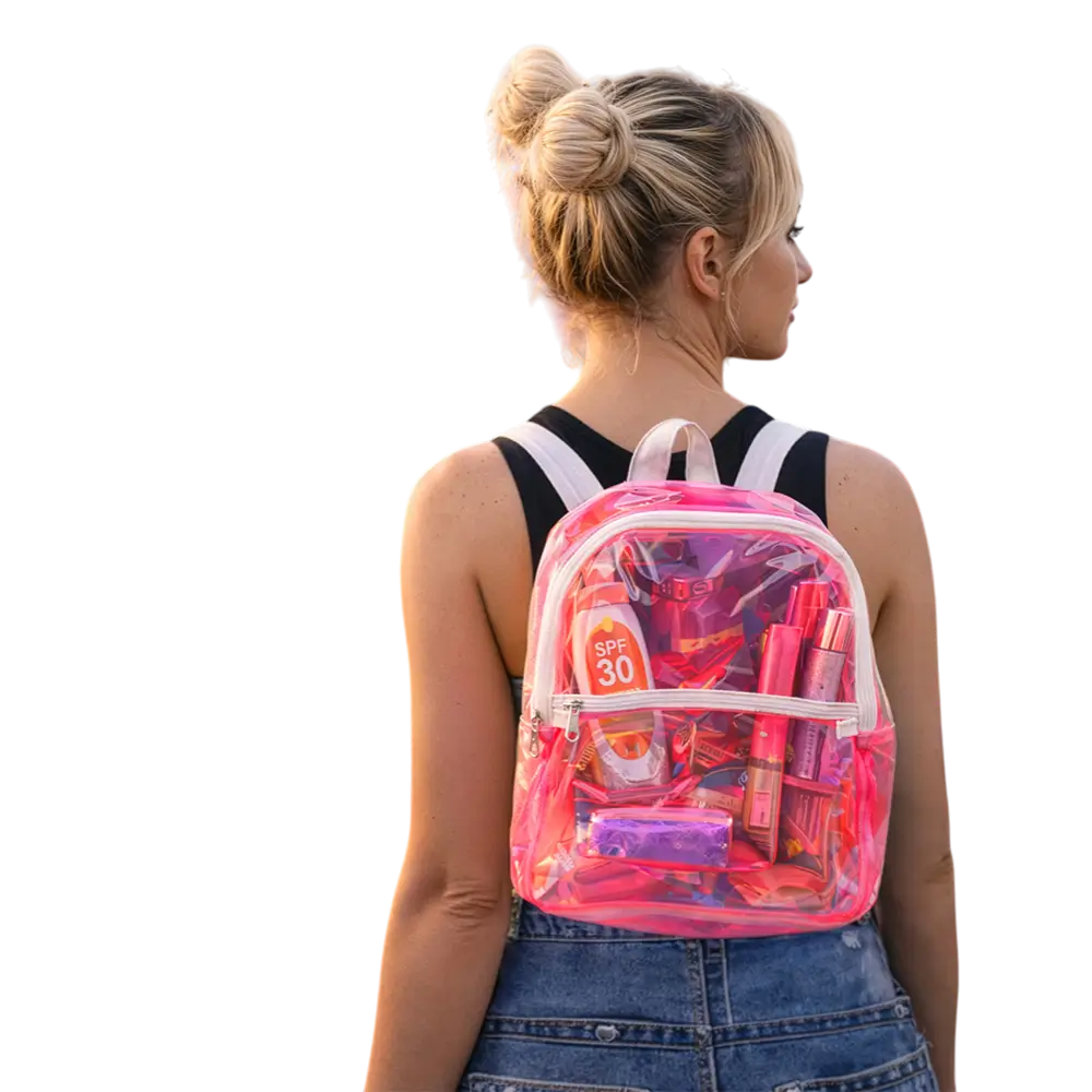 Fluo Pink Backpack - Fluo Party Festival Accessory