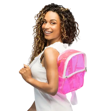 Fluo Pink Backpack - Fluo Party Festival Accessory