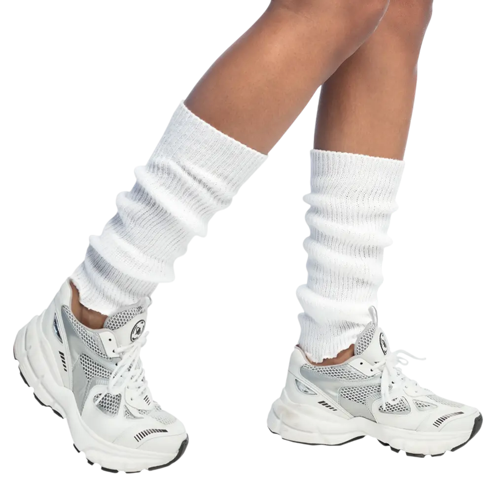 White Over-Socks Legwarmers - Disco Dance Disguise Accessories