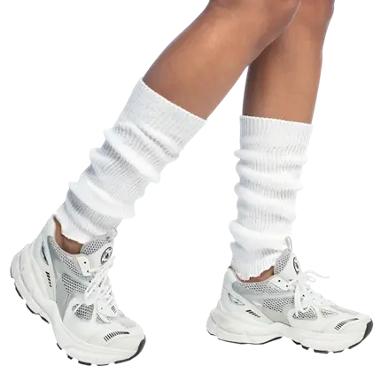 White Over-Socks Legwarmers - Disco Dance Disguise Accessories