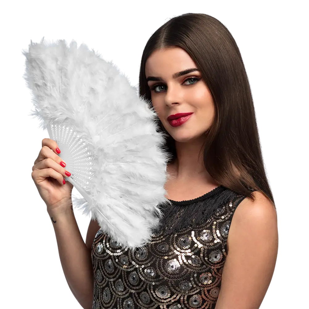 White Fan 20's - Women's Charleston Gatsby Accessory