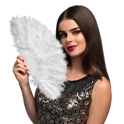 White Fan 20's - Women's Charleston Gatsby Accessory