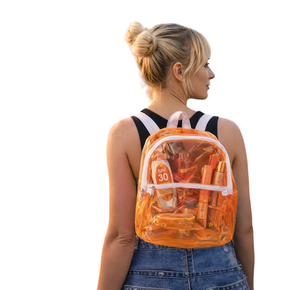 Fluo Orange Backpack - Fluo Evening Festival Accessory