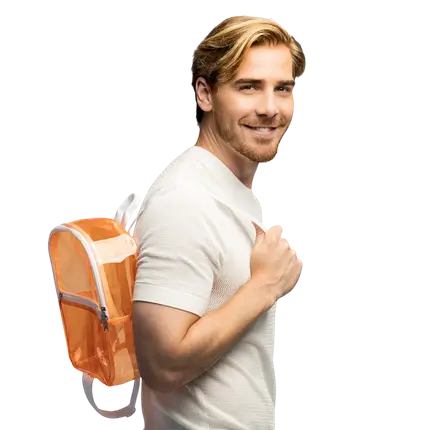 Fluo Orange Backpack - Fluo Evening Festival Accessory