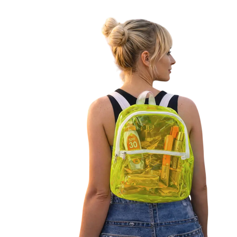 Yellow Fluo Backpack - Fluo Evening Festival Accessory
