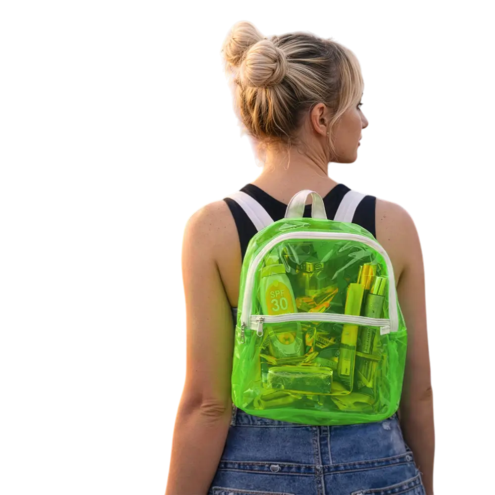 Backpack Fluo Green - Accessoire Festivals Soirée Fluo