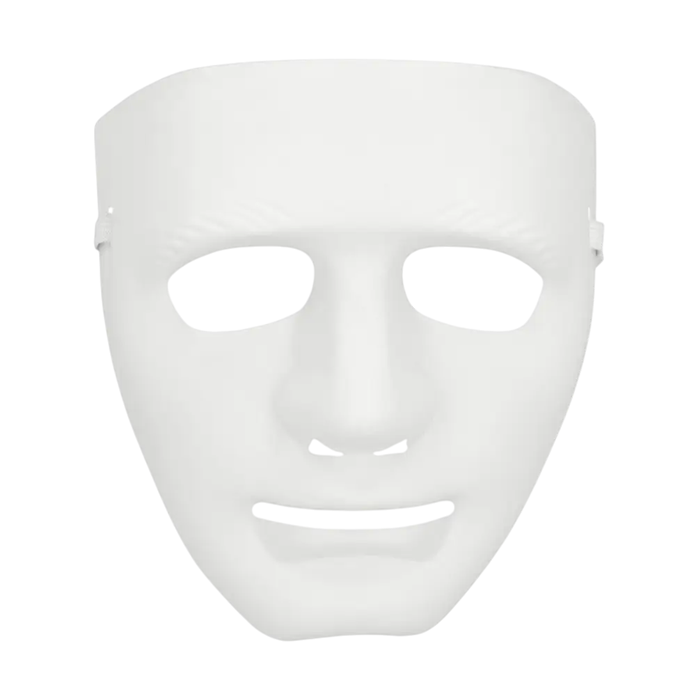 White Mime Theatre Mask - Carnival Evening Artistic Disguise Accessory