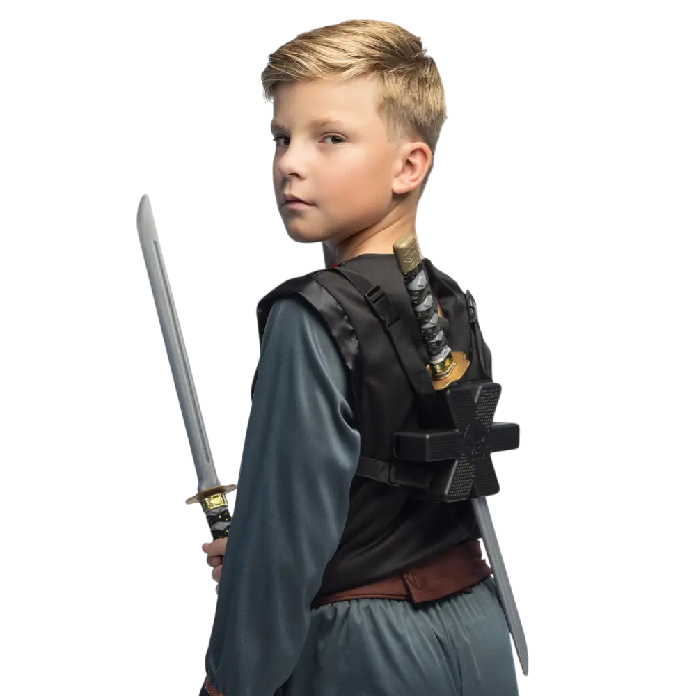 2 Ninja Swords Kit - Boy Ninja Disguise Fight Toy
