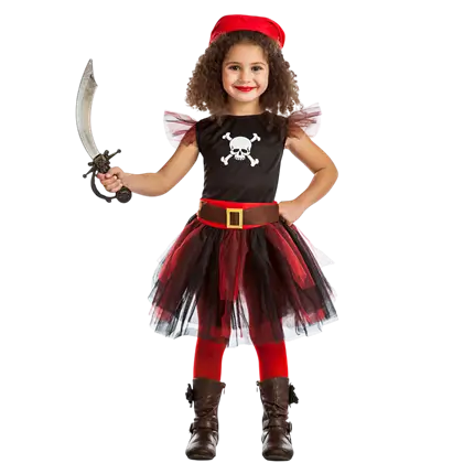 Girl's Pirate disguise 5-6 years - Children's Carnival Corsair Costume