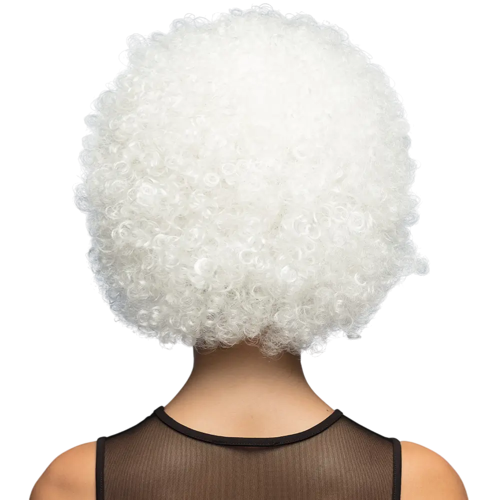 White Disco Wig - 70's Party Disguise Accessory