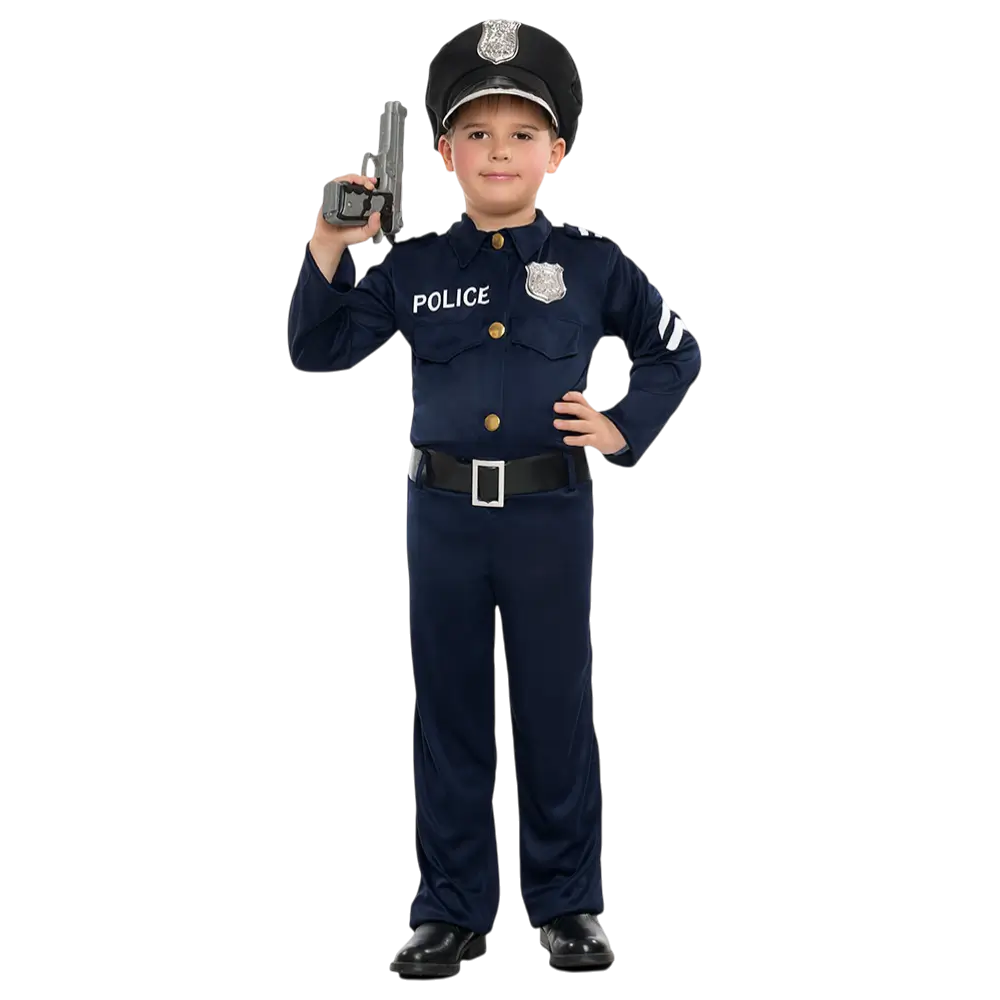Police disguise for children aged 3-4 - Police Costume Boy Carnival