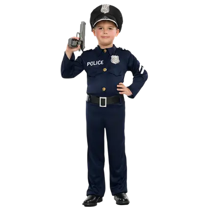 Police disguise for children aged 3-4 - Police Costume Boy Carnival