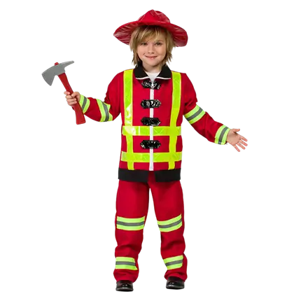 Children's Fireman Disguise 5-6 years - Boy's Carnival Emergency Costume