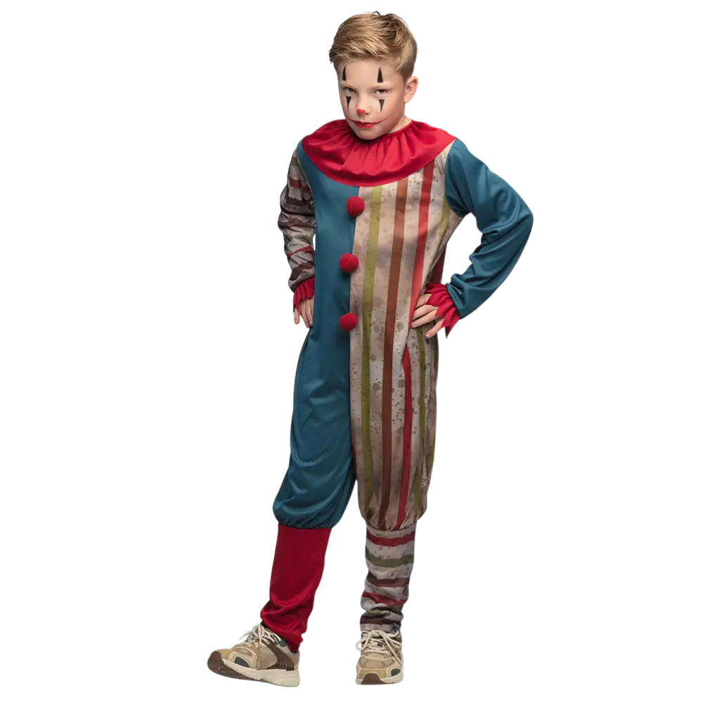Boy's Evil Clown Disguise 4-6 Years - Horror Halloween Costume