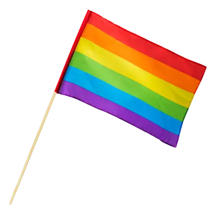 Rainbow polyester hand flag