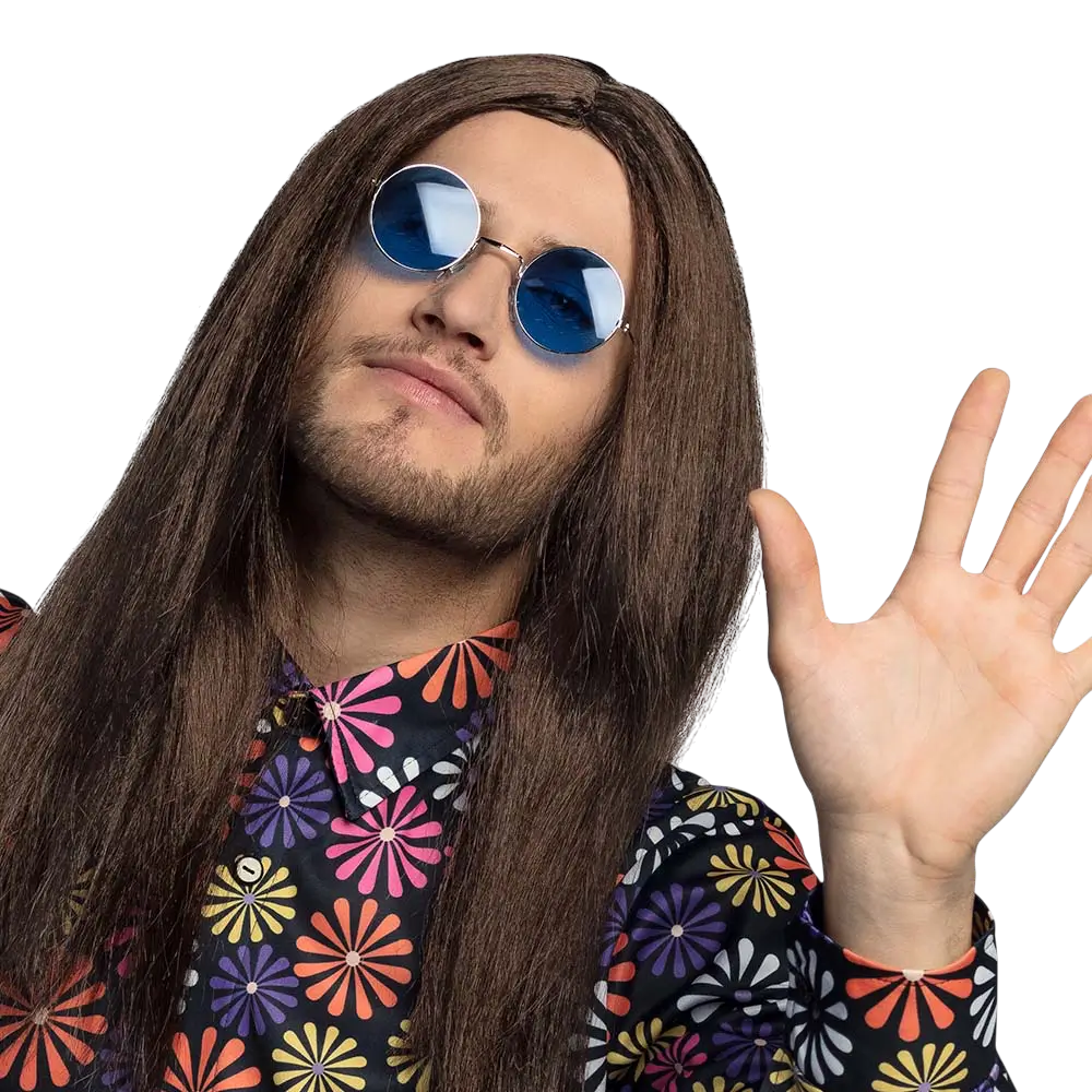 Hippie party glasses John blue