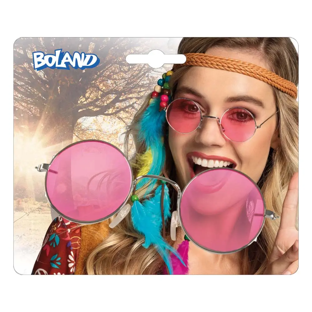 Hippie party glasses John pink
