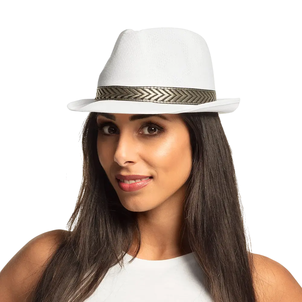 Funky white hat