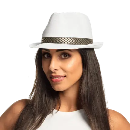 Funky white hat