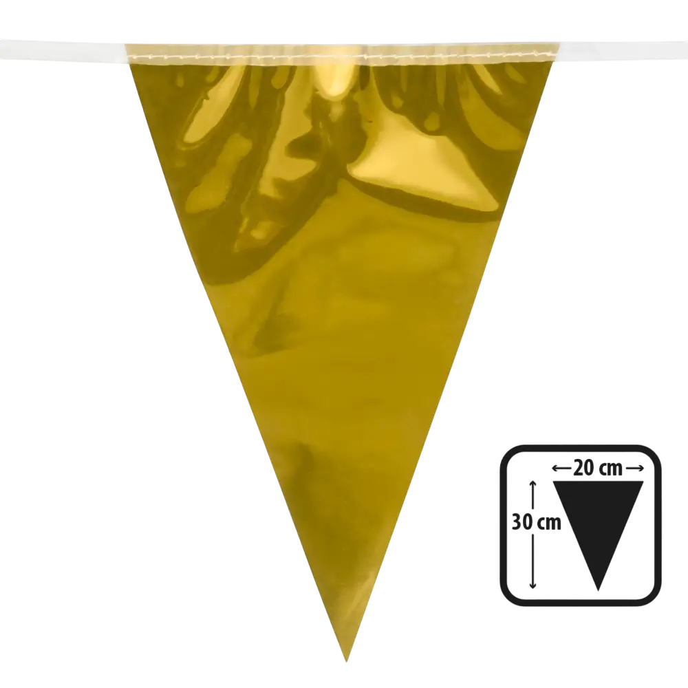 Gold metallic pennant garland