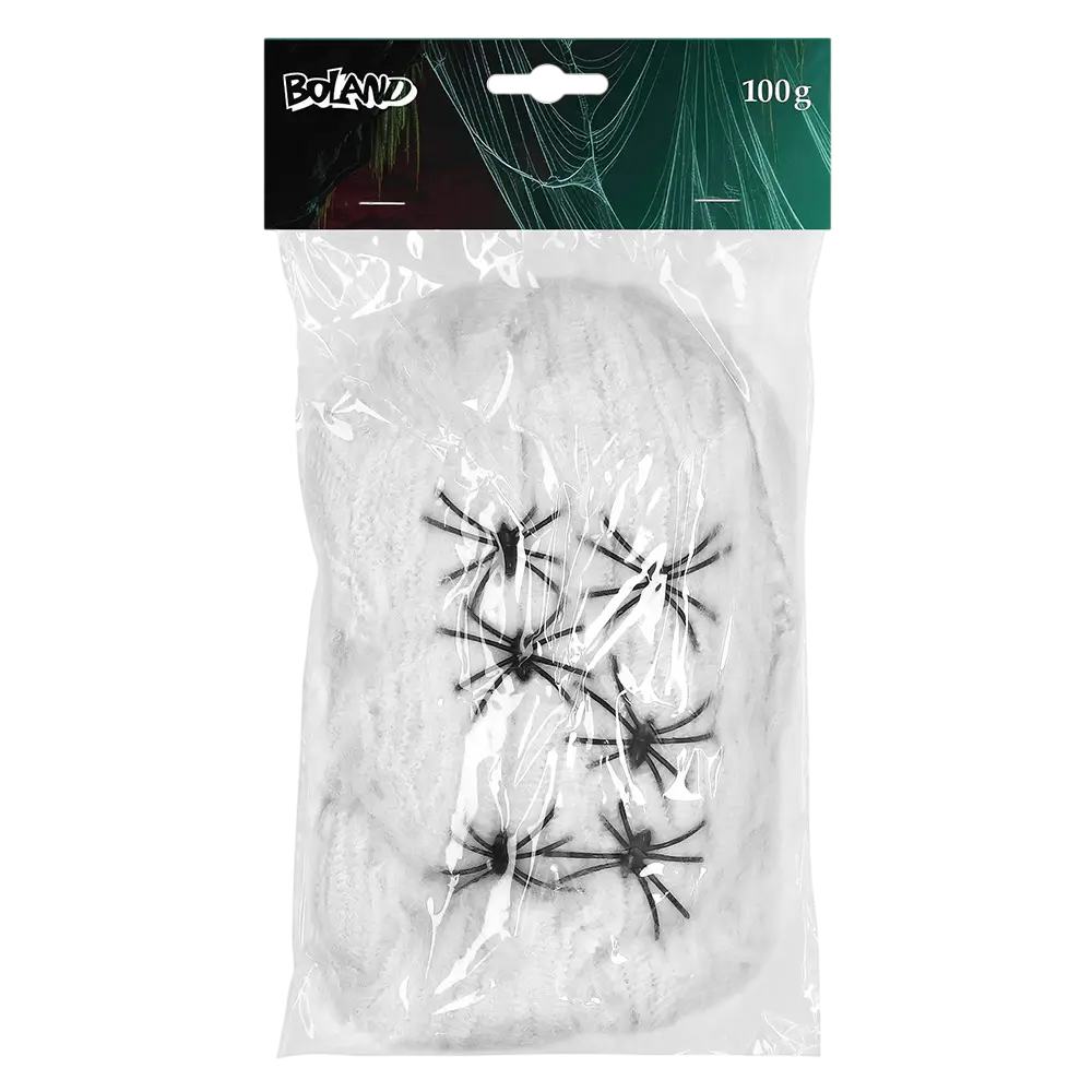 100 g spider web with 6 spiders