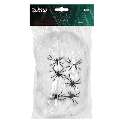 100 g spider web with 6 spiders