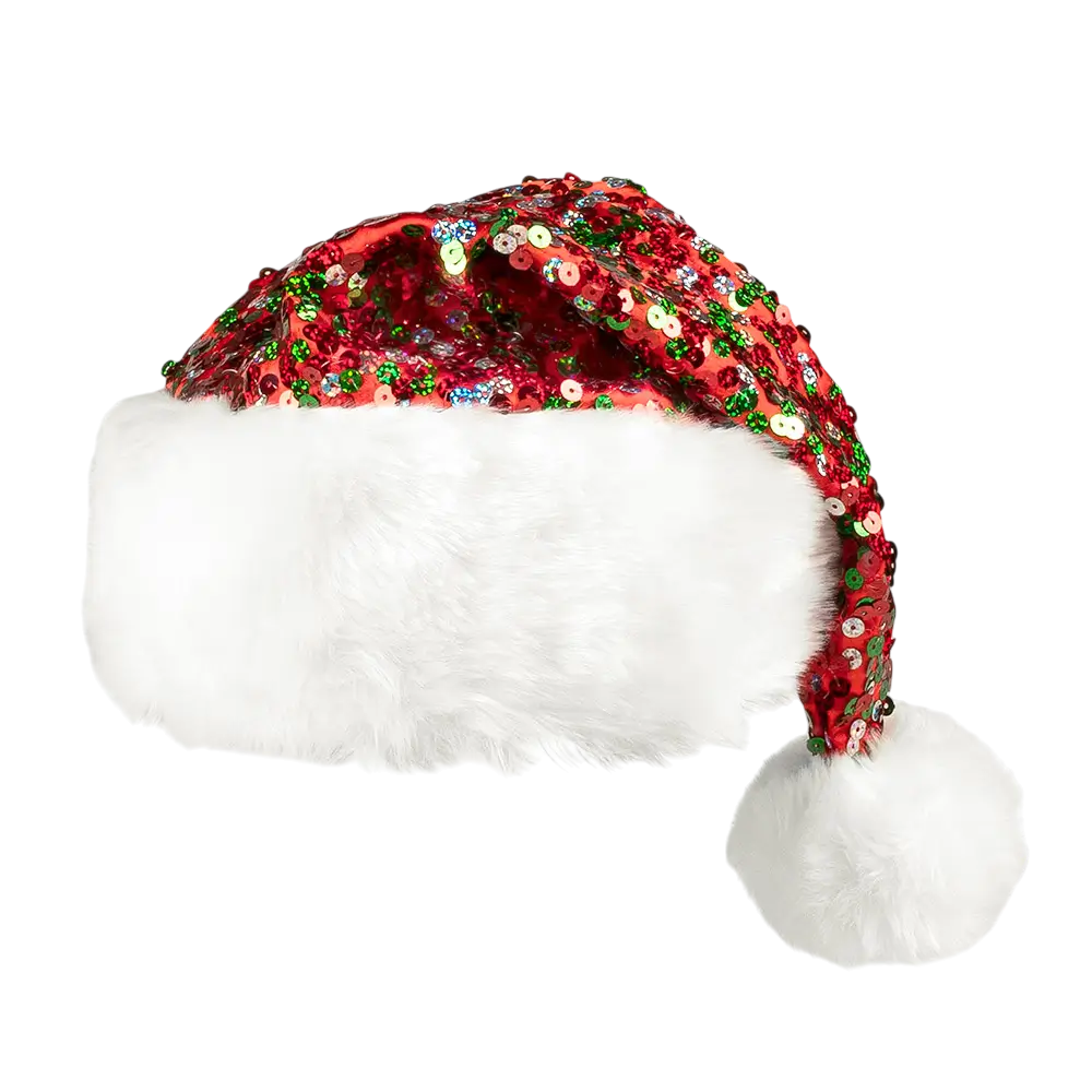 Christmas hat with coloured sequins