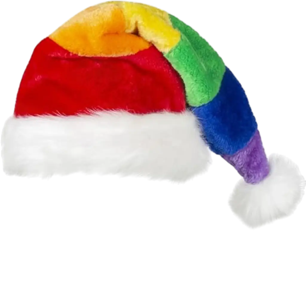Rainbow Christmas hat