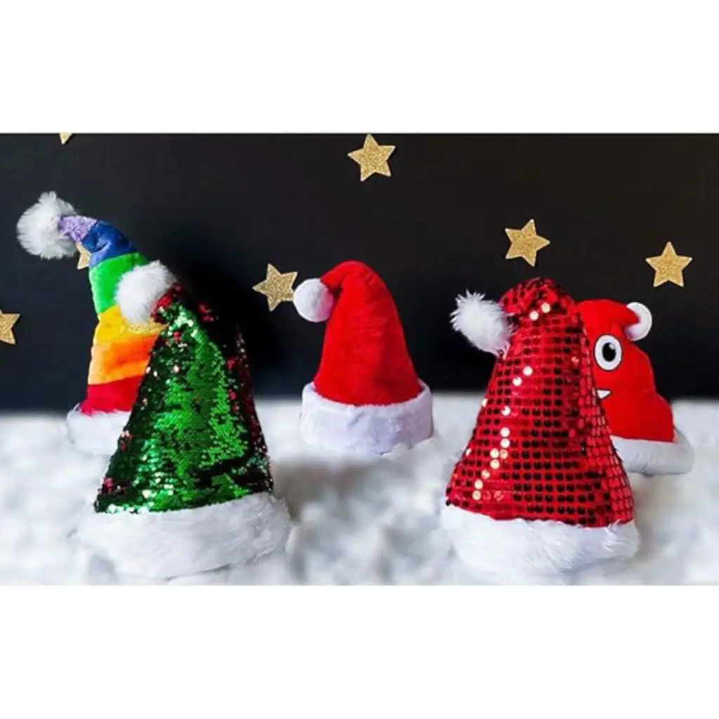 Rainbow Christmas hat
