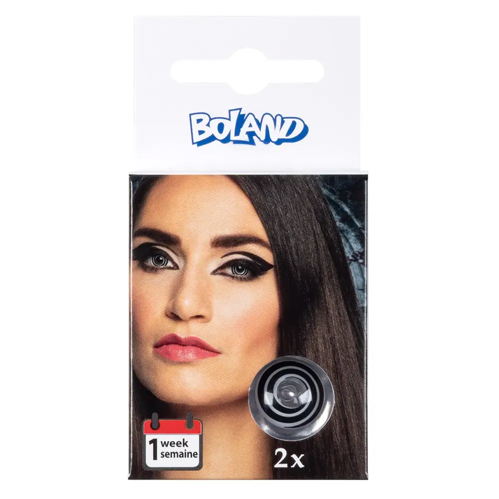 White and black spiral week lenses