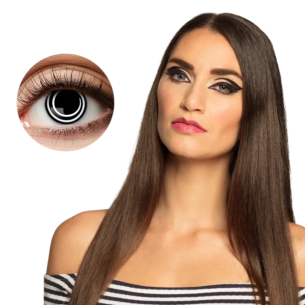 White and black spiral week lenses