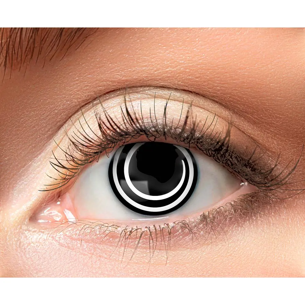 White and black spiral week lenses